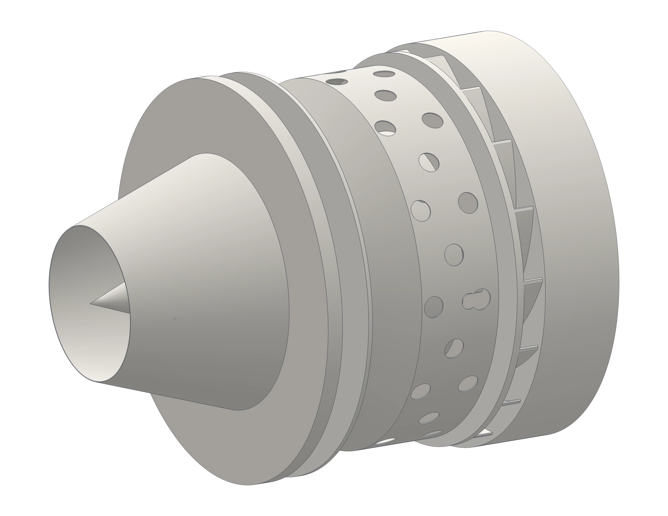 The same machine from the rear, as exported CAD