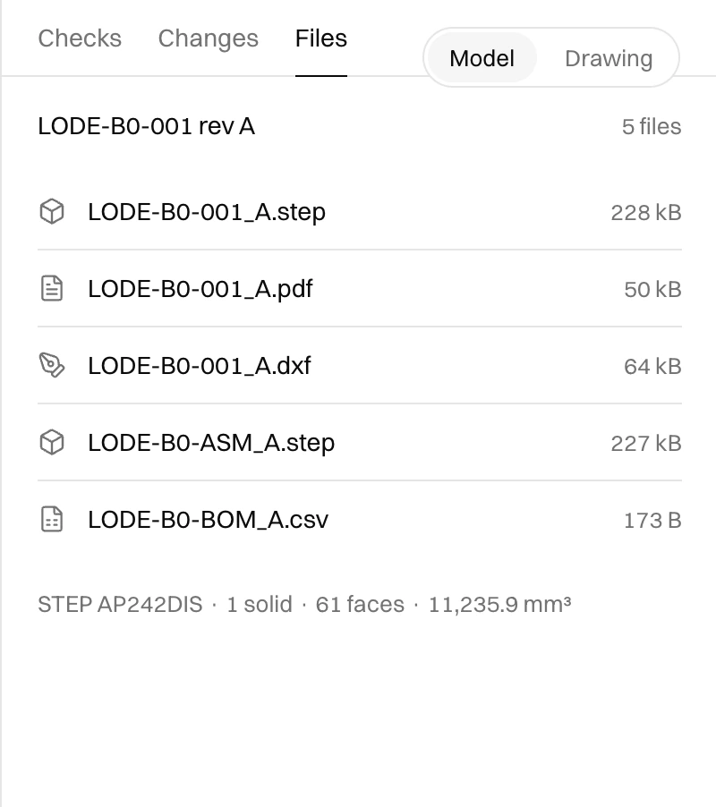 The Files tab