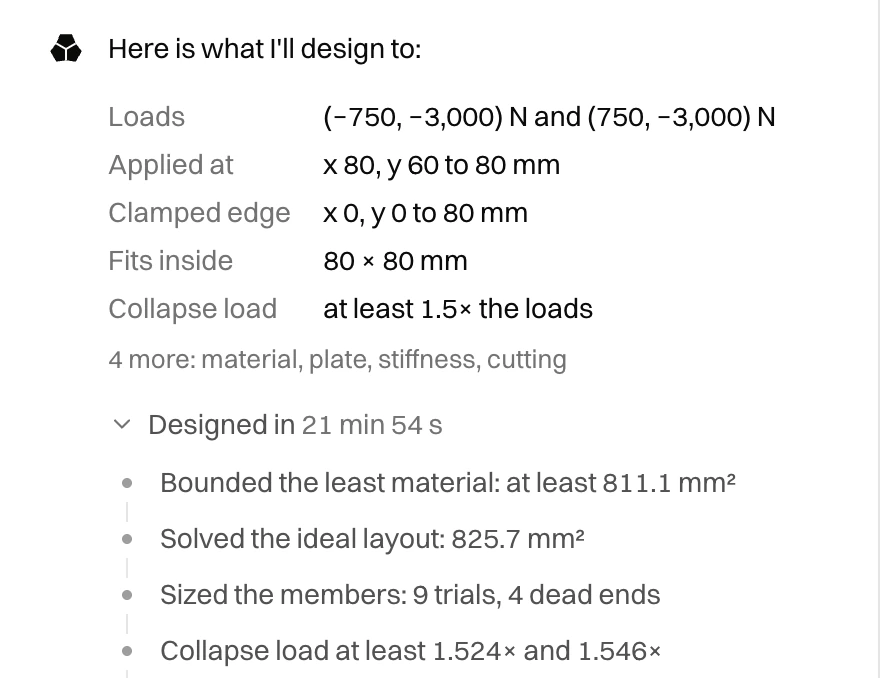 The requirements taken from the brief, and the design steps